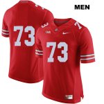 Men's NCAA Ohio State Buckeyes Michael Jordan #73 College Stitched No Name Authentic Nike Red Football Jersey BL20Z77NB